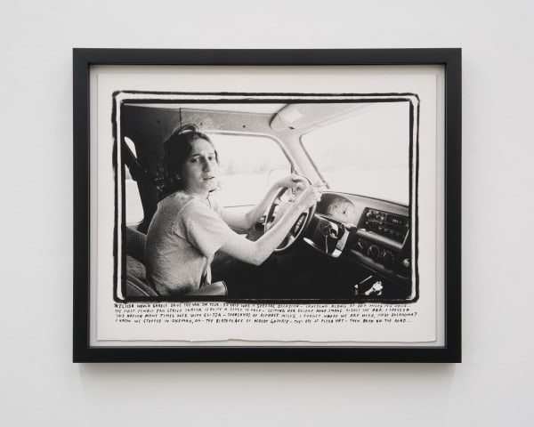Ed Templeton Elissa Steamer driving, Oklahoma, 1998 Gelatin Silver Print and Acrylic ink