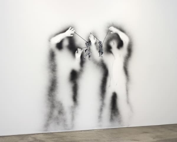 Carlos Amorales Negative nature (Puppet masters), 2018 Spray, Acrylic spray paint on cardboard