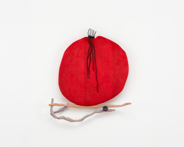 Matthew Ronay Attendant, 2024 Basswood, dye, gouache, acrylic paint, plastic, steel