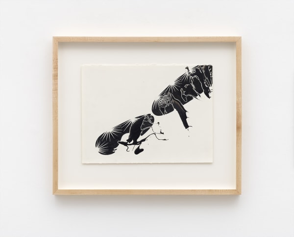 Nils Erik Gjerdevik Untitled, 2016 Acrylic, ink & pen on paper. Framed in maple wood, with splines in mahogany and Tru Vue Museum acrylic.