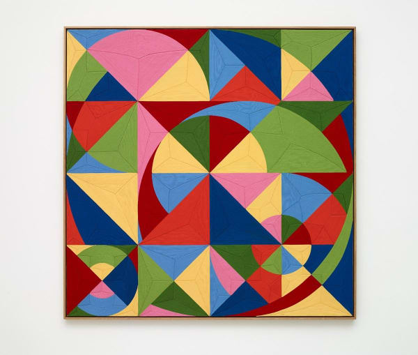 Eduardo Terrazas 1.1.148, 1974-2014 Wool yarn and Campeche wax on wooden board