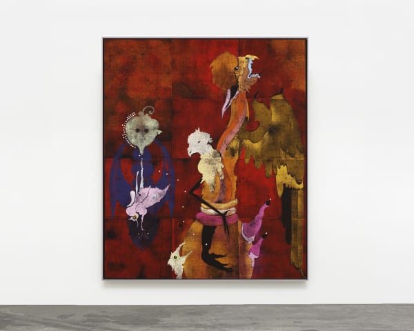 Gert & Uwe Tobias Untitled, 2019 Colored woodcut on canvas