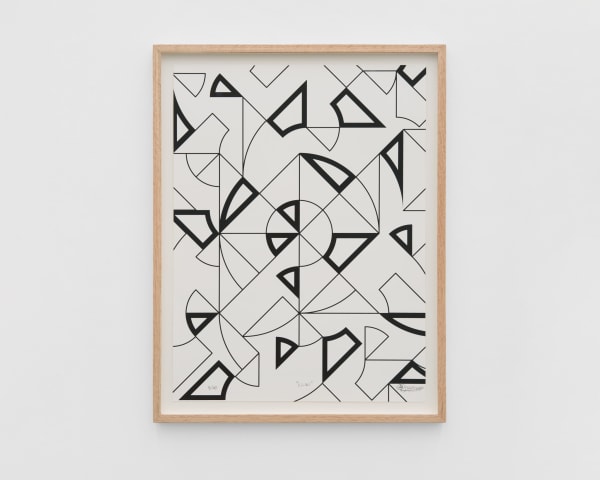 Eduardo Terrazas 1.1.163S (1.1.163b, 1974) From the series: Possibilities of a Structure Subseries: Cosmos, 2025 Silkscreen on cotton paper