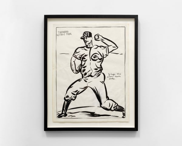 Raymond Pettibon No title (Throwing without pain...), 1987 Ink on paper