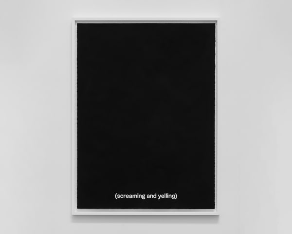 Gardar Eide Einarsson screaming and yelling, 2024 Gouache on Arches paper