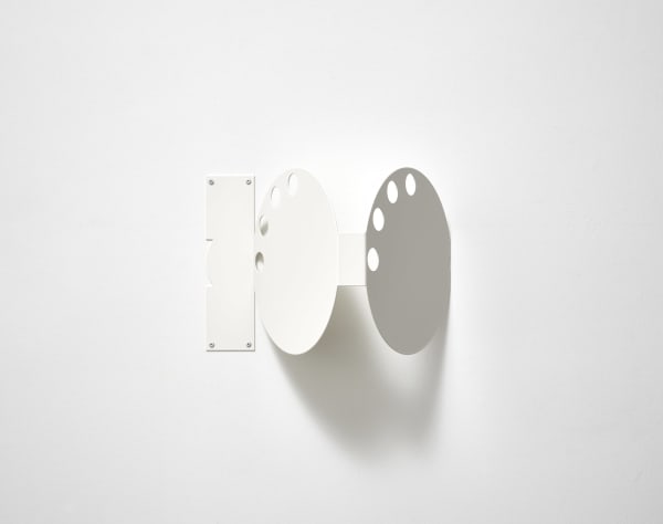Lea Porsager MD Clock (modified clock in profile) [Frankfurt], 2023 Metal, White Powder Coating
