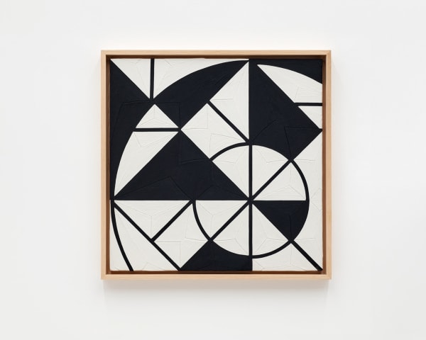 Eduardo Terrazas 1.1.396, From the series: Possibilities of a Structure Subseries: Cosmos, 2024 Wool yarn on wooden board covered with Melipona bee wax and framed with Optium Museum Acrylic