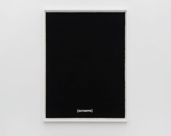 Gardar Eide Einarsson screams, 2024 Gouache on Arches paper