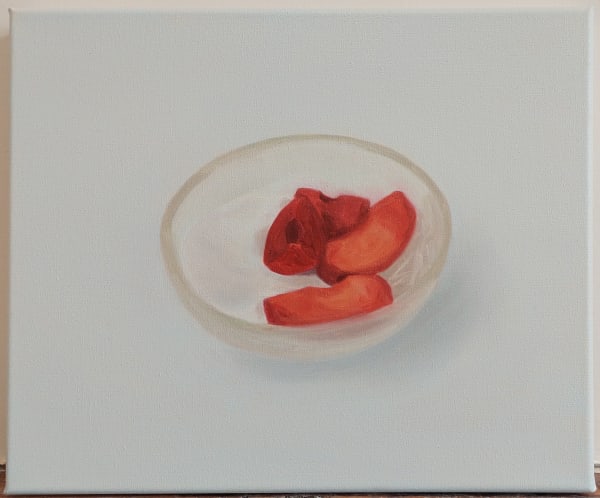 Briana Jamieson, Glass Bowl with Yoghurt and PLums, 2024