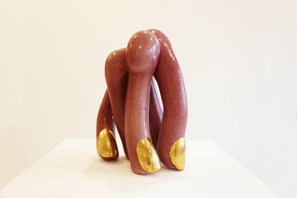 Elsa Sahal, Slippery Hand 2 (Pink and Golden Nails), 2020