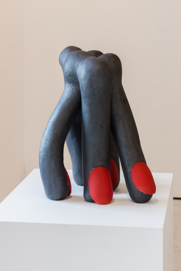Elsa Sahal, Slippery Hand 1 (Black and Red), 2020