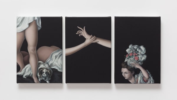 Jesse Mockrin, A lady, her maid, and a gentleman, 2017