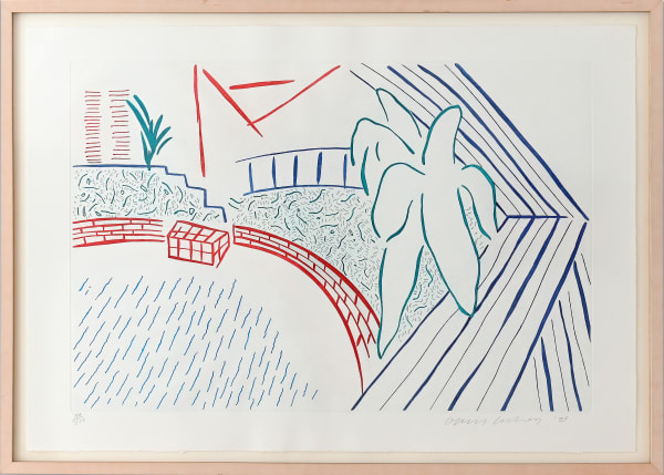 David Hockney, My Pool and Terrace, 1983