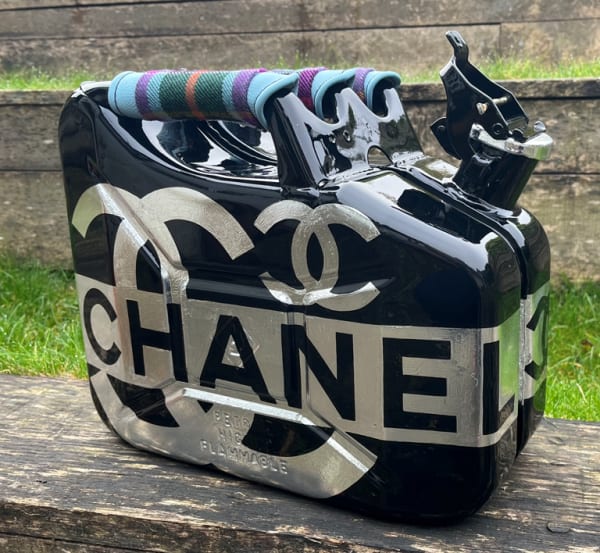Black 10Ltr with Silver Leaf Chanel Jerry Can