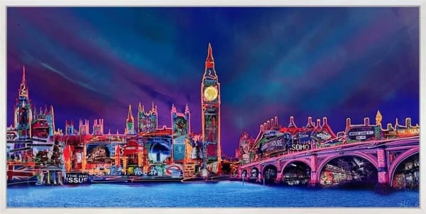 London Streets Purple Skies