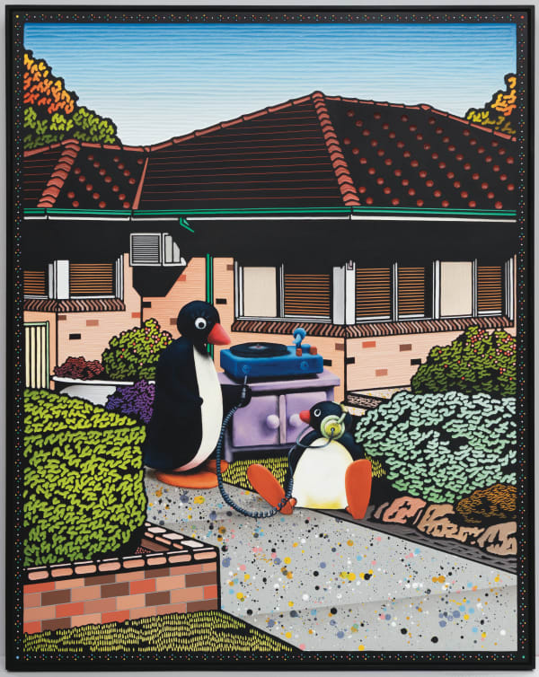 Christopher Zanko Sweet Lullaby, 2025 acrylic on wood relief carving 123.5 x 98.5 cm