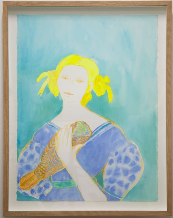 Joan Ross Love won't save you, 2025 watercolour and synthetic polymer paint on paper 76 x 58 cm (sheet) / 86 x 67.5 cm (frame)