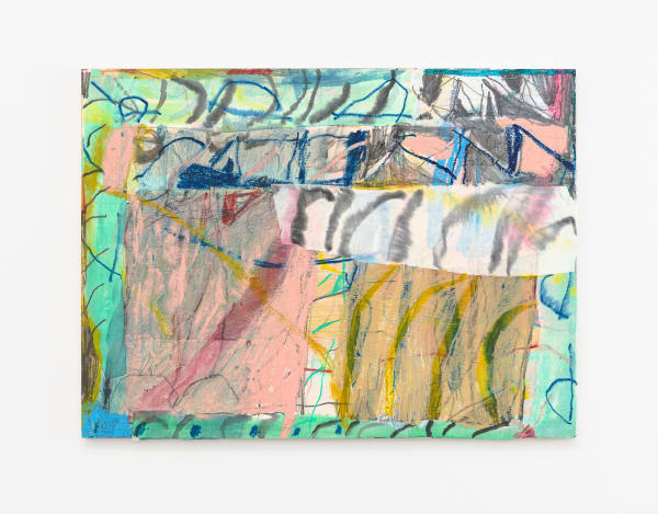 Matt Bromhead Chamber Three, 2025 acrylic, paper, pastel, pencil, and watercolour on board 65 x 75 cm (framed)