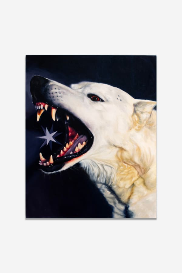 Savannah Jarvis A dog must have bit me there in another life, 2025 oil on board 50 x 40 cm