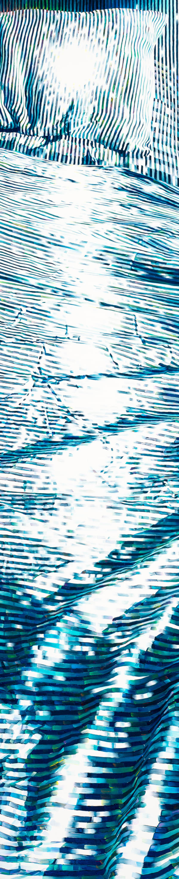 Holly Anderson I found a tunnel, 2025 oil on panel 150 x 31 cm