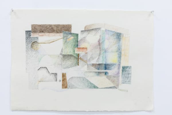 Mason Kimber Shark Bar (construction) 2, 2025 pencil on bamboo paper 36 x 50.5 cm