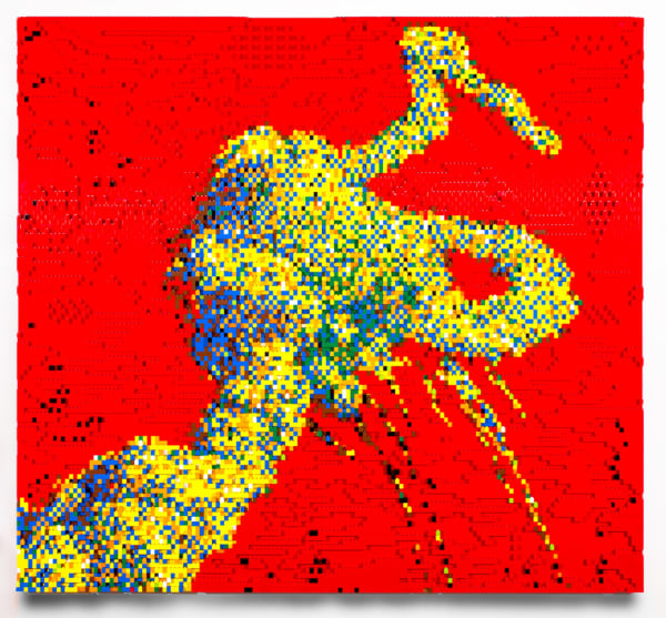 Claire Healy & Sean Cordeiro T+85_red, 2013 recontextualised Lego 117 x 123 x 3 cm