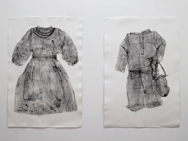 Kyra Mancktelow Jundal & Giba V, 2021 two unique monoprints on 350gsm Hahnemüle paper 120 x 80 cm each