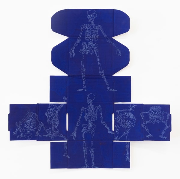 Claire Healy & Sean Cordeiro Saint Peter’s Dance, 2025 acrylic gouache and pencil on cardboard 44.5 x 46 cm (irregular)