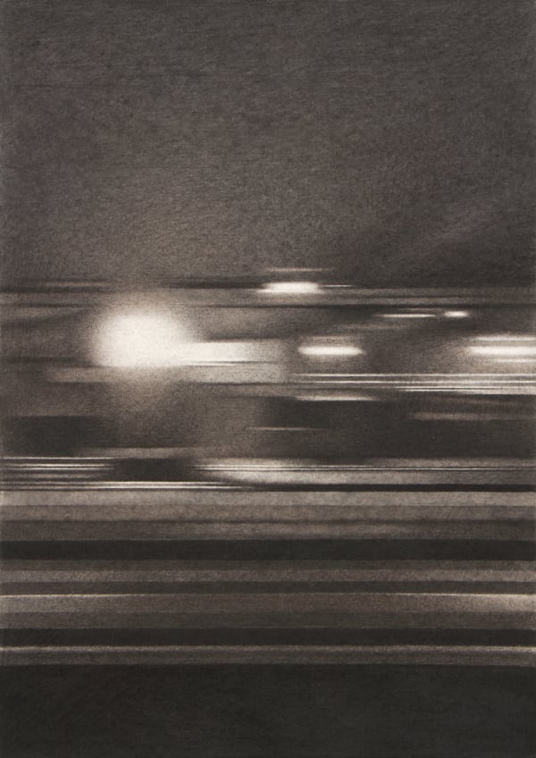 Joshua Charadia Nocturne 16, 2021 willow charcoal on Fabriano paper 71 x 50 cm