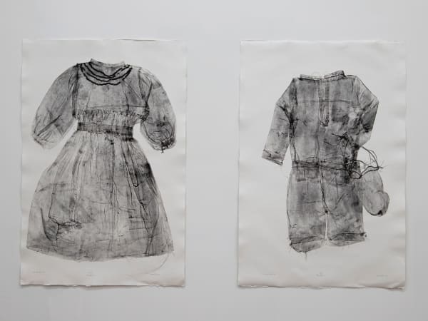 Kyra Mancktelow Jundal & Giba II, 2021 two unique monoprints on 350gsm Hahnemüle paper 120 x 80 cm each