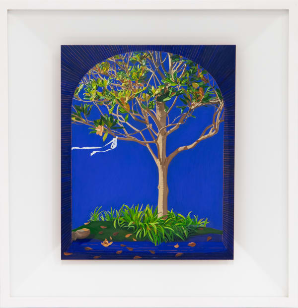 Natasha Walsh The window opening onto the Magnolia, 2025 oil & pigment on copper 41 x 32.5 cm