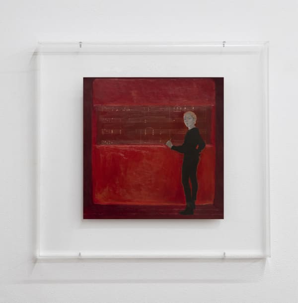 Natasha Walsh, Dear Mark (Sketching the Sound of Red on Maroon in D-Major), 2022