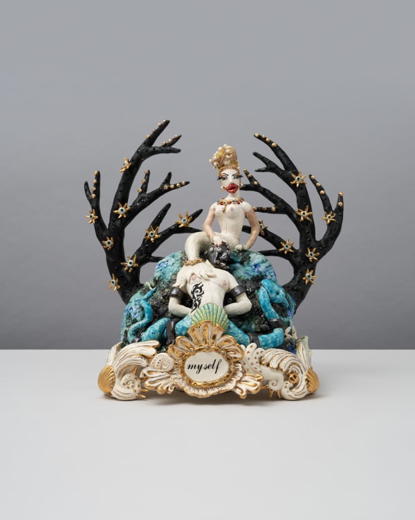 Vipoo Srivilasa Myself, 2000 glazed ceramic, gold lustre and mixed media 30 x 24 x 21 cm