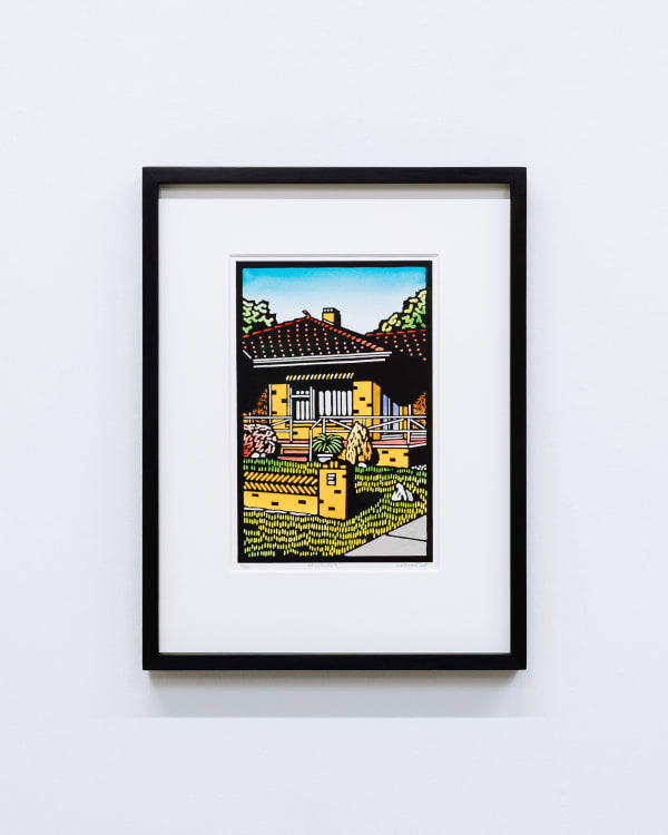 Christopher Zanko Descender, 2025 linocut with watercolour and ink on Arches 300gsm paper 30 x 19.5 cm (plate), 38.5 x 28.5 cm (paper)