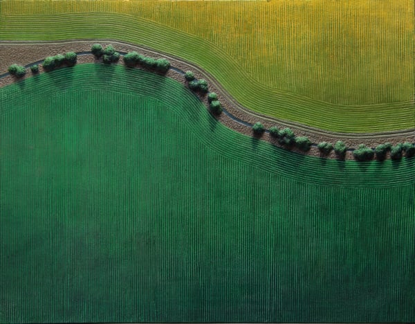 Diana Moore, Stream Through Green and Gold Fields