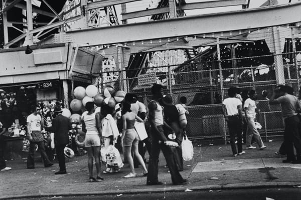 Ming Smith, Man Strolling (Coney Island Series), 1976