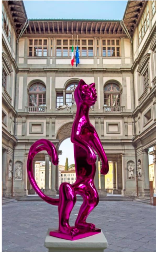 Sauro Cavallini, PoP Cat (pink), 2024