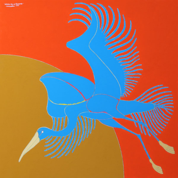 Sauro Cavallini, Airone al tramonto, 2006