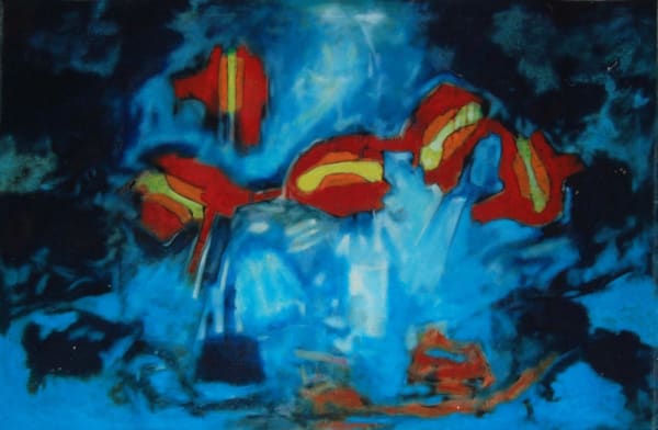 Aubrey Williams, Now and Coming Time I (Olmec-Maya and Now), 1988