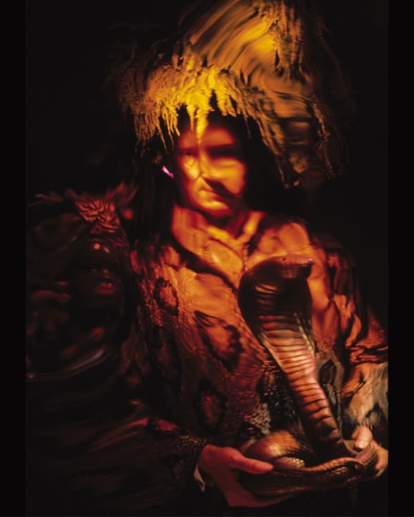 Ira Cohen, William Burroughs and his Gilded Cobra, 1966