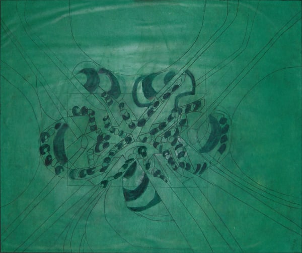 Gerald Wilde, Green Abstract, 1984