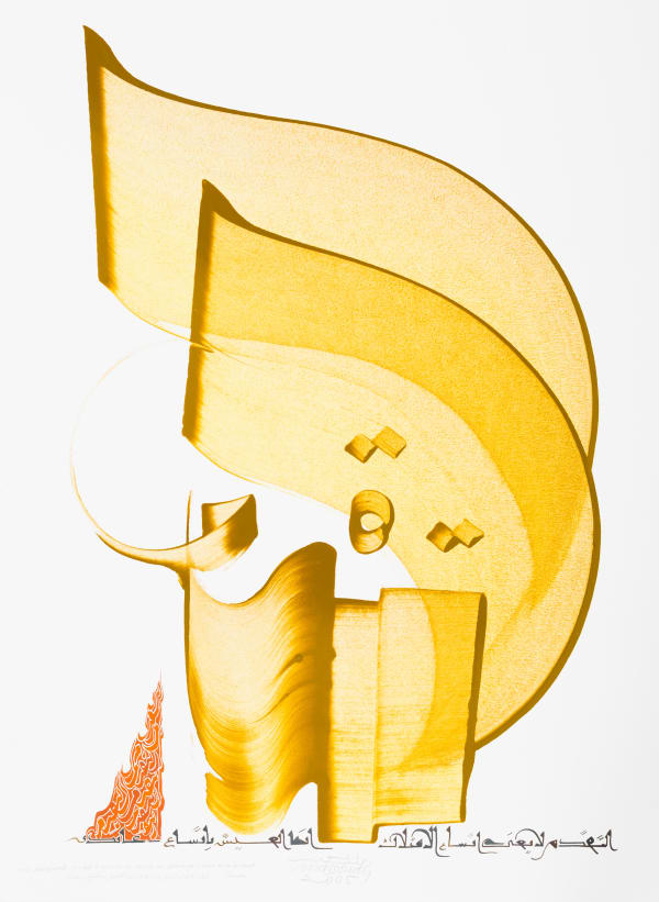 Hassan Massoudy, With development it is not a question of having an advantage so much as to be ahead. Gandhi, 2005