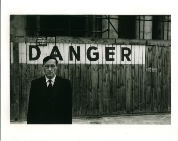 Brion Gysin, 'Danger Series' - Portrait of William S. Burroughs in front of the Théâtre Odeon (Naked Lunch Launch series, Paris, October 1959), 1959
