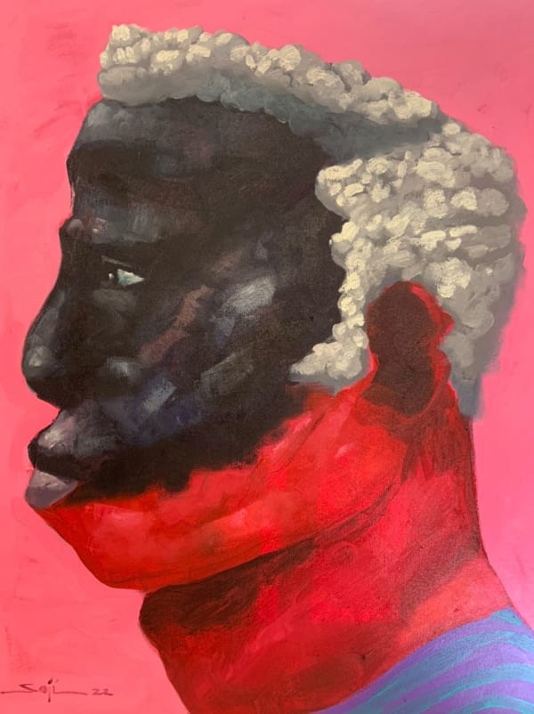 Soji Adesina, Red Vitiligo II, 2022