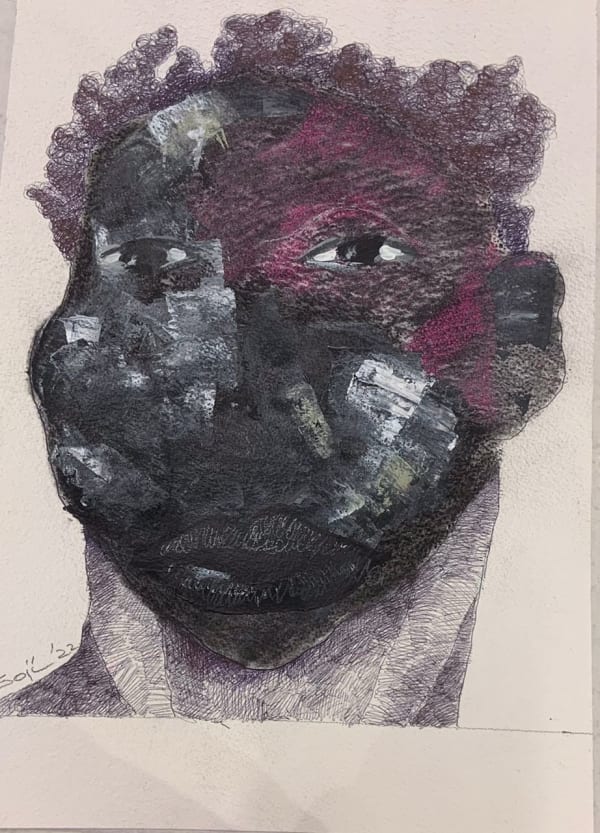 Soji Adesina, Purple Vitiligo I, 2022