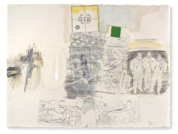 Untitled, 1968 solvent transfer on Arches paper with gouache, watercolour, coloured pencil and pencil 22 1/2 x 29 3/4 inches 57.1 x 75.6 cm