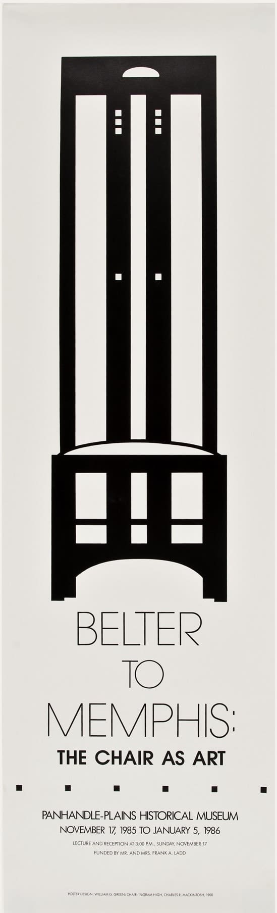 William G.Green, Belter to Memphis: the chair as art , 1985