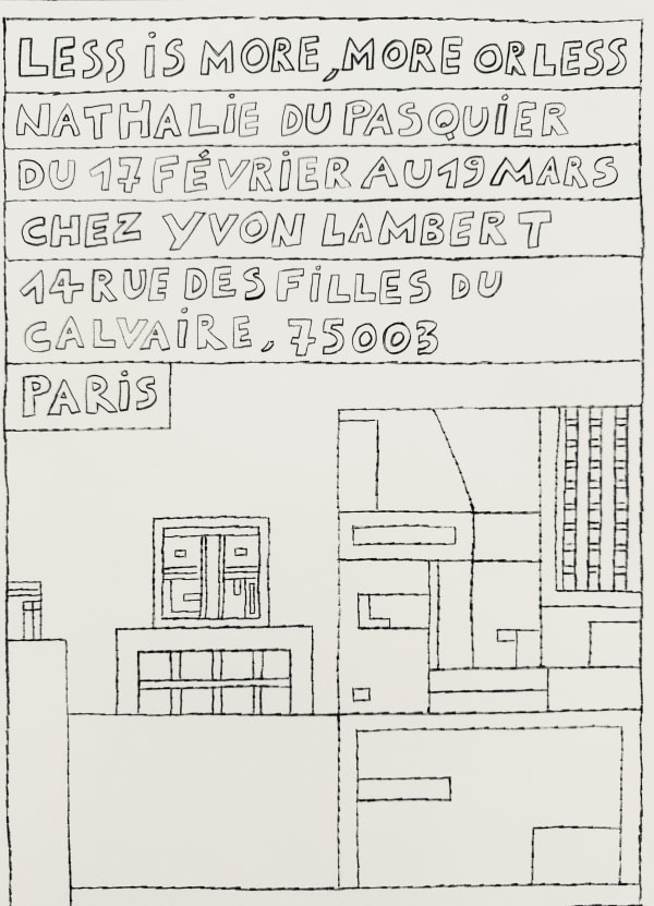 Nathalie du Pasquier, Less is More, More or Less, 2018