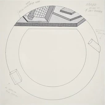 Ettore Sottsass, Lettuce Plate Presentation Drawing for Bloomingdale’s, 1985