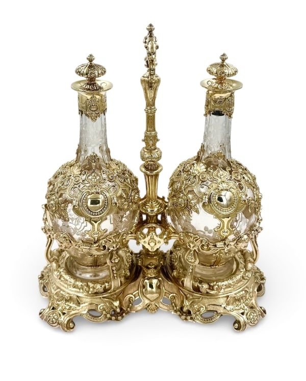 ROBERT & SEBASTIAN GARRARD, A Magnificent Gothic Revival Decanter Set , 1845